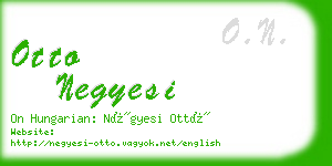 otto negyesi business card